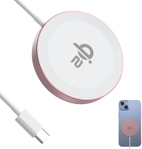 Minthouz Qi2 Magnetic Wireless Charger – 15 W Fast Charging for i Phone 16/15/14/13/12 Series & Air Pods, Sleek Magnetic Charging Pad for Qi-Enabled Devices, Effortless Power Boosts & Streamlined Design, Perfect for Home & Travel, No Adapter Required, Modern Black Finish