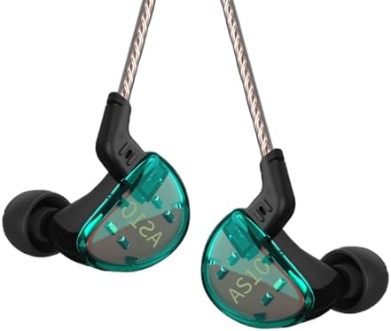 Achieve Studio-Quality Sound with keephifi KZ AS10 IEM Earphones – 5 Balanced Armature Drivers, Ergonomic Noise-Cancelling Design, Detachable Cable for Musicians, Singers & Drummers, Integrated Microphone for Effortless Connectivity and Performance