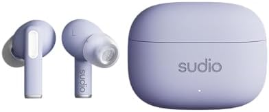 Sudio A1 Pro Wireless Earbuds – Premium Bluetooth 5.3 Noise Cancelling Earphones, Waterproof Design with Touch Control, Stylish Purple Finish, Ideal for Music Lovers and Active Lifestyles, Enhanced Comfort and Sound Quality with Compact Charging Case