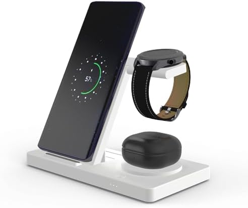 Ultimate 5-in-1 Foldable Wireless Charging Station for i Phone 11-16, Apple Watch Series 5-10 & Air Pods Pro – Fast, Efficient & Space-Saving Dock for Samsung Galaxy Watches with Enhanced Portability and Non-Slip Design