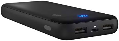 Skullcandy Stash Fuel 10,000 m Ah Wireless Portable Power Bank – Ultra-Fast 10 W Charging with USB C & Dual USB A Ports – Includes Versatile Dual Charging Cable – Sleek Grey/Blue Design for On-the-Go Life