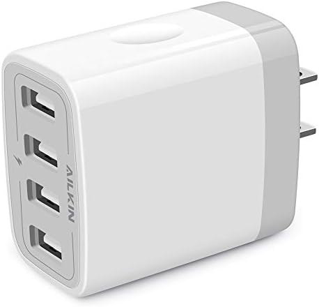 AILKIN 4.8 A Multi-Port USB Wall Charger – Ultimate Fast Charging Station for i Phone 15/14/SE/13/12/11 Pro Max & Samsung S23/S22 – Compact Power Hub with Built-in Safety Features for Home, Office & Travel