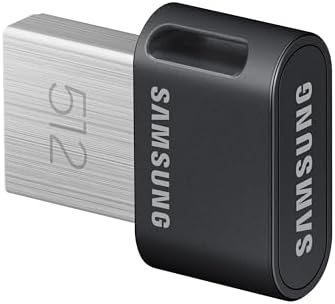 Samsung FIT Plus 512 GB USB 3.2 Flash Drive – Ultra-Fast Portable Storage with Read Speeds Up to 400 MB/s, Compact Design, Durable Memory Stick Compatible with USB 2.0 for Easy File Transfer and Backup
