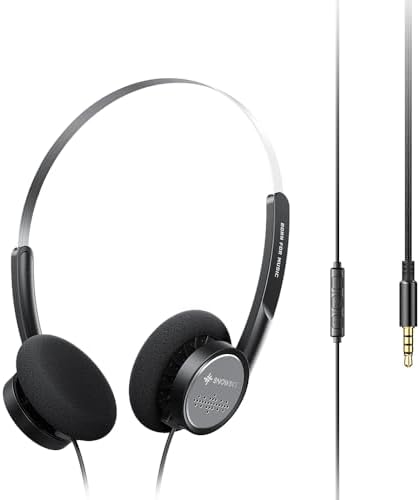 Fii O Snowsky Wind 3.5 mm On-Ear Headphones: Unmatched High-Fidelity Sound with Integrated Microphone for Gaming and Recording – Ultra-Lightweight Comfort, Superior Device Compatibility, and Elegant Black Design for Audiophiles and Casual Users
