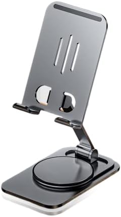 DEARART Cell Phone Stand, 360° Adjustable Phone Stand for Desk, Foldable Phone Holder Fully Carried Easily, Grey (Square Base) – Enhanced Compatibility and Speed