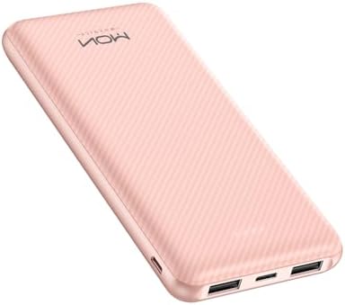 Ultra-Slim 10000 m Ah Power Bank – Fast Charging USB-C Portable Charger for i Phone 15/14/13/12, Galaxy S24/S23/S22, i Pad, Pixel – Lightweight External Battery Pack for On-the-Go Charging Solutions