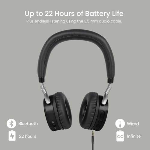 Safe & Stylish Bluetooth Headphones for Kids – Puro Sound Labs Junior Jam Plus with Volume Limiting Technology, 22-Hour Battery Life, and Comfortable On-Ear Fit, Perfect for Tablets and Smartphones in Trendy Blue Finish