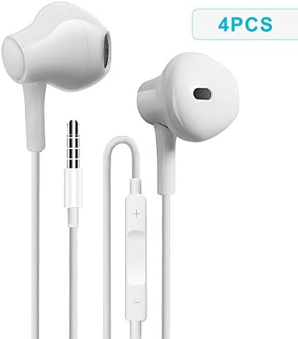 Premium USB C Wired Earbuds 4 Pack – Hi-Fi Stereo Headphones with Built-In Microphone and Remote for Samsung Galaxy S23/S22, i Pad Pro, and Pixel 7 – Exceptional Sound Quality and Ergonomic Comfort for Daily Use