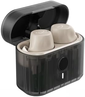 Hyper X Cirro Buds Pro – Next-Gen True Wireless Earbuds with Active Noise Cancellation, Bluetooth 5.2, and Low Latency for Immersive Gaming and Music – IPX4 Sweat-Resistant Design, Fast Charge, Compatible with PC & Nintendo Switch – Tan Finish for Stylish Listening