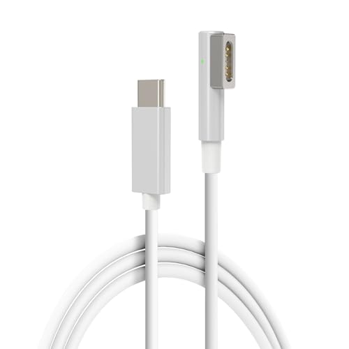 AJJ Magnetic USB C Charging Cable for Mac Book Air & Pro (2006-2012) – 60 W Fast Charge, L-Tip Connector for Seamless Connectivity, Durable Tangle-Free Design for Professionals on the Go