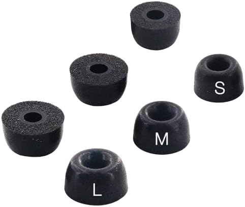 Ultimate Memory Foam Eartips for DEWALT & Technics Earbuds – Unmatched Comfort and Superior Noise Isolation Replacement Pads for Denon AH-C830 NCW – Essential Audiophile Accessory for Enhanced Sound Quality and Extended Listening Sessions