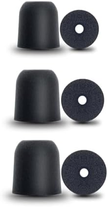 Klowcok Elite Memory Foam Ear Tips for Walker’s Rope Hearing Enhancer & Razor X/XV3.0 Earbuds – Unmatched Comfort & Superior Noise Isolation (Large, Black) – Transform Your Listening Experience with Enhanced Audio Clarity and Prolonged Wear Comfort