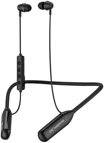 Hmusic H25 Bluetooth Neckband Headphones – Exceptional 200-Hour Battery Life with IPX5 Waterproof Protection for Active Users, Superior Audio Performance with ENC Microphone, Next-Gen Bluetooth 5.4 for Effortless Pairing, Ergonomically Designed for Ultimate Comfort During Gaming, Work, and Travel Activities