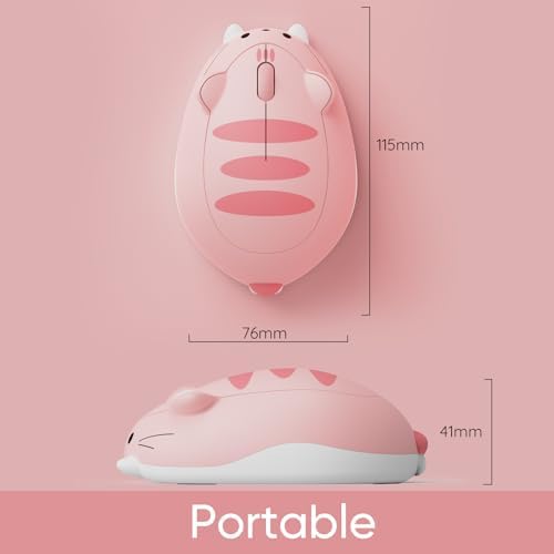 Akko Cat Theme Pink Wireless Gaming Mouse – Tri-Mode Connectivity for Seamless Use Across Devices, Adorable Cartoon Design for Enhanced Aesthetic, Ergonomic & Lightweight for Extended Comfort, Ideal for Mac & Windows Users – Elevate Your Gaming Experience with Style!