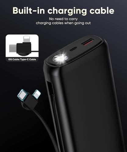 High-Capacity 40,000 m Ah Portable Power Bank with PD 30 W & QC 4.0 Fast Charging, Dual USB + Type-C Outputs, Built-in LED Flashlight & Real-Time Battery Display – Ultimate Travel Companion in Carbon Black for All Your Devices