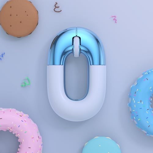 Charming Macaron Dual Mode Wireless Charging Mouse – Sweet Donut Design for Effortless Travel, Silent Operation & 1200 DPI Precision – Perfectly Compatible with PC, Mac & Laptops (Pink) – Elevate Your Workspace with Style and Functionality