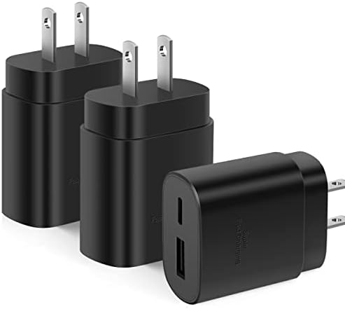 Rapid Charge Duo: 25 W Type C Fast Charger 2-Pack for Samsung Galaxy Devices – Ultra-Fast USB C Wall Adapters with Dual Port Efficiency and Advanced Safety Features for Home, Office, and Travel Use