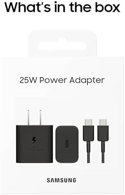 Samsung 25 W Super Fast Wall Charger with USB Type C Cable – Compact, Energy-Efficient Power Adapter for Galaxy Devices – Ultimate Charging Solution for Home and Travel