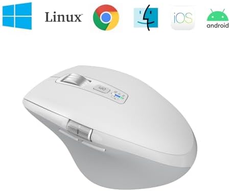 Ergonomic Wireless Bluetooth Mouse with Smart Flying Scroll and Silent Operation – Multi-Device Compatible Mice for Laptop, Computer, i Pad, Tablet, and Mac Book in Sleek Black for Enhanced Productivity and Comfort