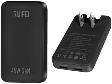 Rapid Charge 45 W Dual-Port USB-C Travel Wall Charger – Efficient, Compact Power Adapter with Power Delivery 3.0 for i Phone 16/15, i Pad Air, Galaxy S24/S23 – Ultimate Solution for Quick Dual Device Charging on the Go