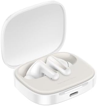 Xiaomi Redmi Buds 6: Cutting-Edge Dual Mic Bluetooth Earbuds with 49 d B Active Noise Cancellation, LDAC Audio Streaming, and Rapid Pairing – 42 Hours of Immersive Sound Quality for All Bluetooth Devices in Elegant Cloud White Finish