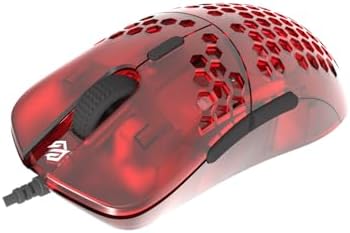Gwolves Hati HTS Ultralight Honeycomb Wired Gaming Mouse – 48 g Precision with 16,000 DPI Sensor, Low Latency, Anti-Interference, 6 Customizable Buttons, On-Board Memory for PC/Mac/Laptop – Stardust Golden Small Edition for Maximum Speed and Comfort
