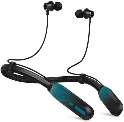 Lecefty Wireless Neckband Headphones – 200-Hour Waterproof Bluetooth Earbuds with Premium Balanced Armature Sound, Hands-Free Calling, Lightweight Comfort for Sports and Outdoor Use – Stylish Silver Finish for Everyday Adventures