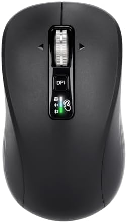 Ultimate Wireless Bluetooth Mouse with USB Connectivity – Full-Sized, Silent Operation, 4-Way Scrolling & Adjustable Cursor Speed for Seamless Multi-Device Use Including Computers, Laptops, Tablets, and Mac Books – Long Battery Life with Side Buttons for Enhanced Productivity