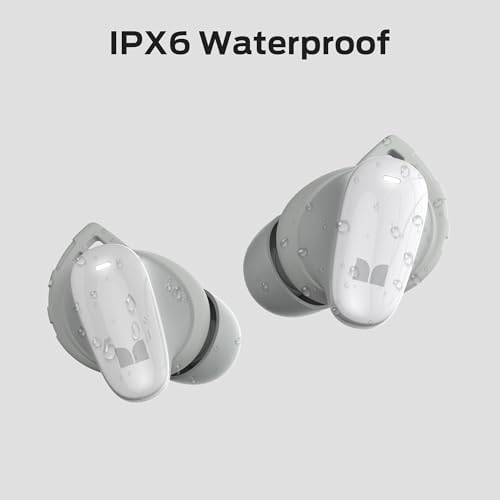 Monster N-Lite 206 Bluetooth Earbuds – Premium Wireless Audio with Advanced Bluetooth 5.4, Touch Control Convenience, IPX6 Waterproof Durability, 25 Hours Extended Playtime, Crystal-Clear Integrated Microphone, Ergonomic In-Ear Comfort, Fast Type-C Charging for Active Lifestyles and Daily Use