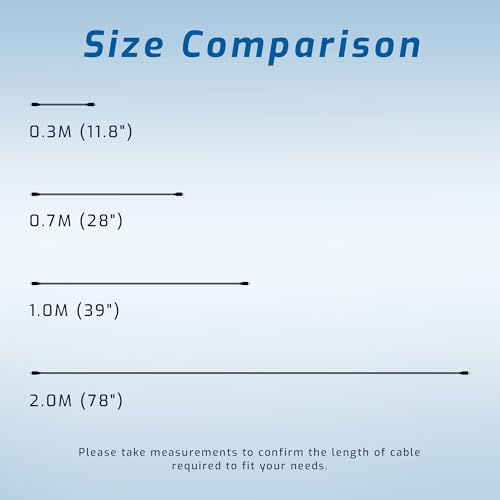 OWC Thunderbolt 4 Cable – 2.0 Meter (6.56 ft.) – Ultra-Fast 40 Gb/s Data Transfer & 100 W Power Delivery – Thunderbolt Certified, Compatible with Thunderbolt 4, 3, USB-C & USB4 Devices – Sleek Black Design for Enhanced Connectivity & Reliability