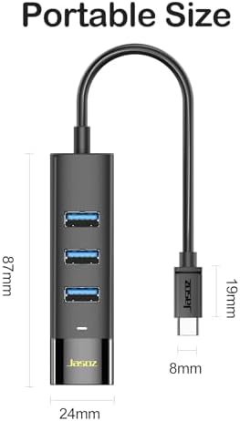 Unlock Seamless Connectivity with KAGO 4-Port USB 3.0 Hub – 5 Ft Cable, Ideal for Rapid Data Transfers & Enhanced Charging for Laptops and Desktops, USB Type-C Power Port for Versatile Use with Windows & Linux Devices, Perfect Portable Solution for Busy Professionals and Tech Enthusiasts
