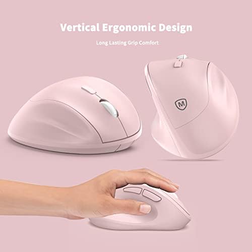 Revolutionize Your Workspace with the Green Ergonomic Wireless Mouse – Superior Vertical Design for Ultimate Comfort, Silent Clicks for Distraction-Free Focus, Long-Lasting Battery Life Powered by 1 AA Battery, Precision Control Up to 1600 DPI with USB Receiver Compatibility for PCs, Laptops, and Desktops