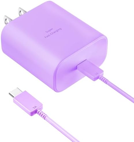 Rapid Charge 45 W USB Type C Power Adapter with 6.6 FT Cable for Samsung Galaxy – Ultimate Fast Charging Solution for S25/S25 Ultra/S24/S23/S22/Note Series – Enhanced Compatibility and Robust Build for Daily Demands