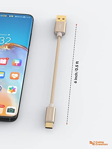 Compact USB C Cable Duo – 0.5 FT Braided Fast Charging Cables for Seamless Data Transfer | 3 A Power & 480 Mbps Speed | Ultimate Compatibility for Mac Book Air, Galaxy S22 Ultra, Stylus Pen, and More | Durable Design | Ideal for On-the-Go Connectivity