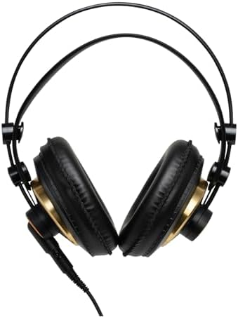 AKG K240 Studio Headphones in Luxurious Gold – Premium Over-Ear Design for High-Fidelity Audio Monitoring – Unmatched Comfort & Durability for Audiophiles and Audio Professionals – Perfect for Studio and Casual Listening