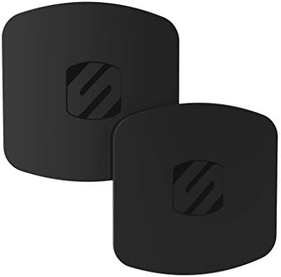 Scosche MRK2 PK-UB Universal Magnetic Phone Mount Metal Plate Kit – Essential Replacement for Secure Smartphone Holding in Vehicles – Enhanced Compatibility with All Devices & Cases – Pack of 2 Durable, Sleek Black Plates for Effortless Installation and Reliable Hands-Free Navigation