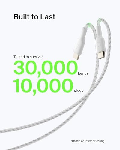 Enhance Your Charging Experience with the Belkin Boost Charge Braided USB-C to USB-A Cable – Fast, Reliable, and Versatile for i Phone 16, Samsung Galaxy S25, Google Pixel 9 & 8, i Pad Pro, Nintendo Switch 2, and Carplay – 3.3 ft Durable Design with Value 2-Pack for Optimal Performance and Longevity