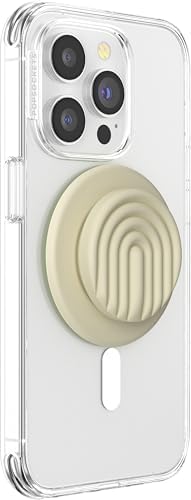 Mag Safe-Compatible Pop Socket Grip & Stand – Secure Magnetic Phone Accessory for Uninterrupted Wireless Charging, Stylish Curves Mist Design for Enhanced Hands-Free Viewing and Texting Experience