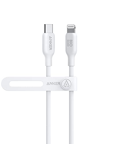 Anker 6 FT USB C to Lightning Cable – MFi Certified, Eco-Friendly Bio-Based Charging Cord for i Phone 14 and More – Stylish Purple Design for Enhanced Durability and Fast Data Transfer – Perfect for Home and Office Use