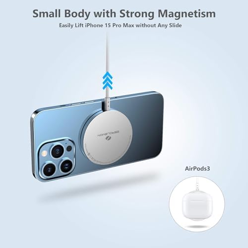 ZEROLEMON Magnetic Wireless Charging Pad with 10 ft Cable – Ultra-Fast Charger for i Phone 16 Pro Max, 15/14/13/12 Pro Max, Plus, Mini & Air Pods – Effortless Mag-Safe Alignment, Premium Design for Maximum Charging Efficiency and Style