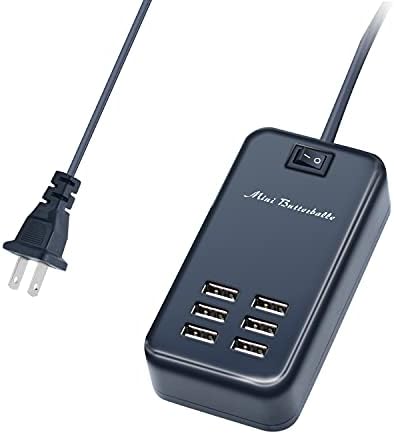 Ultimate 6-Port USB Charging Hub: High-Speed AC Power Adapter with Surge Protection for Seamless Device Charging at Home, Office, or Travel – Compact and Safe Charging Station for Smartphones, Tablets, and More