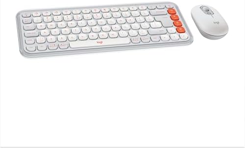 Elevate Your Workspace with the Logitech POP ICON Wireless Bluetooth Keyboard – Stylish Graphite & White Design, Effortless Multi-Device Switching, Comfortable Low-Profile Typing, and Customizable Keys for Enhanced Productivity on Laptops, Tablets, and PCs