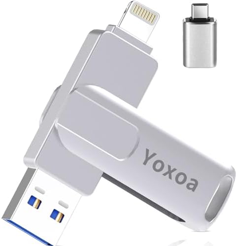 Unlock Ultimate Storage: MFi Certified 512 GB Flash Drive for i Phone & i Pad – High-Speed Data Transfer & Backup Solution for i OS, Android, and PC (Sleek Silver) – Effortless File Sharing & Memory Expansion