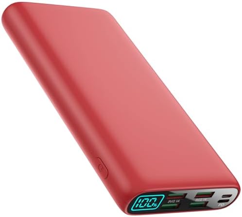 High-Capacity 38800 m Ah Portable Power Bank with LCD Display – Multi-Device Charger Featuring 5 USB Outputs and USB-C Connectivity for Fast Charging – Ideal for i Phone 16/15/14/13 Pro, Samsung Galaxy, Pixel, and Nexus – Ultimate On-the-Go Charging Solution in Blue