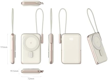 Mag Safe Portable Charger by EKR – 10,000 m Ah Fast Charging Power Bank with PD 20 W, Magnetic Attachment & Zinc Alloy Stand – Ultimate Wireless Charging Solution for i Phone 16/15/14/13/12 Series & Samsung Devices – Reliable, Compact, and Stylish Power Supply for On-the-Go Users