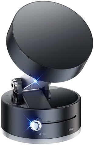 Ultimate Magnetic Vacuum Phone Holder for Cars – Advanced Suction Cup Stand with One-Touch Vacuum Grip, 96 lbs Stability, N54-4 Magnetic Force, Multi-Angle Adjustment – Universal Fit for All Smartphones in Elegant Black Design