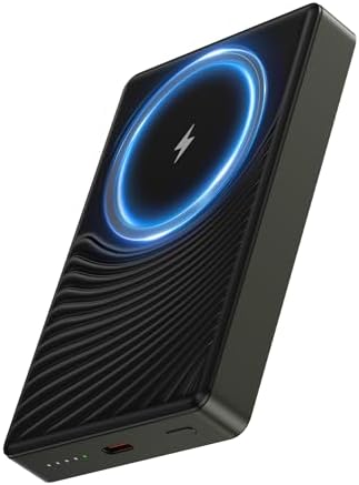 Ultra-Fast Mag Safe Wireless Power Bank for i Phone 16 & Samsung Galaxy S25 – Slim, Lightweight Battery Pack with Advanced Safety Features for All Smartphones – Stay Charged On-the-Go with 15 W Rapid Charging and Universal Compatibility