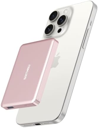 Magnetic Portable Charger – 10,000 m Ah Wireless Power Bank with 20 W PD Fast Charging for i Phone 16/15/14/13/12 & Air Pods – Durable Alloy Design for Effortless Travel & Seamless Compatibility – Sleek Black Finish for Modern Aesthetics
