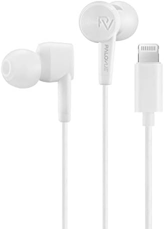 PALOVUE Lightning Connector Earbuds for i Phone | MFi Certified Earphones with Microphone Control | Noise-Isolating Design in Sweet Flow Black | Compatible with i Phone Models 14, 13, 12, 11, Pro Max, X, XS, XR, 8, 7 Plus | Superior Sound Quality and Comfort for Music and Calls | Durable Lightweight Earbuds Perfect for Daily Use