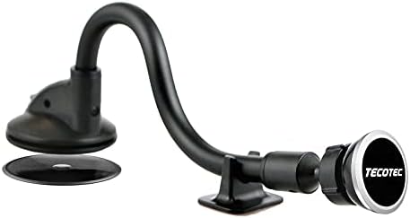 Flexible Gooseneck Magnetic Phone Holder for Car – 12-Inch Suction Cup Mount for Safe Hands-Free Navigation and Communication, Universal Compatibility for All Smartphones